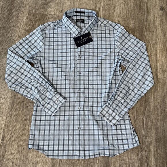 chatham road collection Other - Chatham Road Collection Long Sleeve Button Down Casual Blue Gray Plaid NWT Small